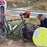 La Méditerranée à vélo - J'aime les stations de gonflage de l'Hérault